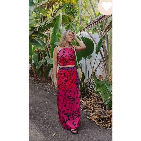 SWF opposite Attract Rouded Top and Wrap Midi Skirt Set NWT $589 size S - Picture 3 of 8